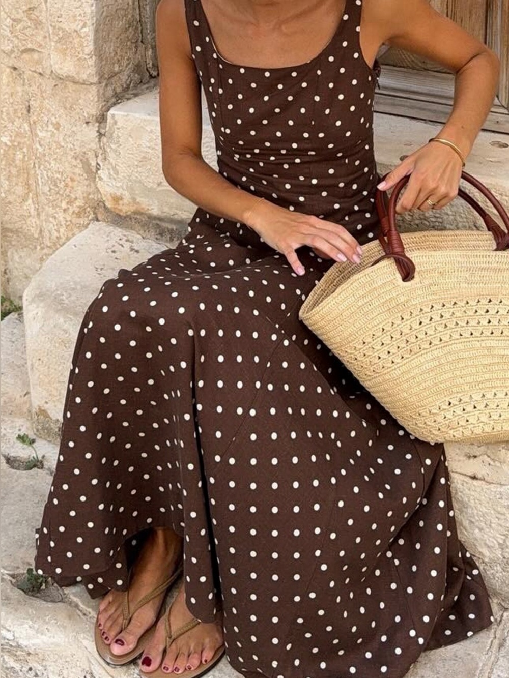 Polka Dot Maxi Dress